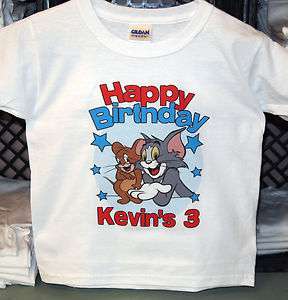 Personalized Tom and Jerry Birthday T Shirt  