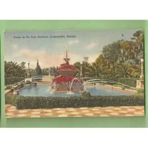   Postcard Vintage DuPont Gardens Jacksonville Florida 