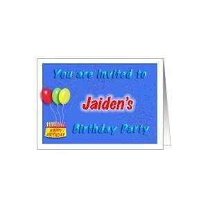  Jaidens Birthday, Invitation to the Party Card Toys 