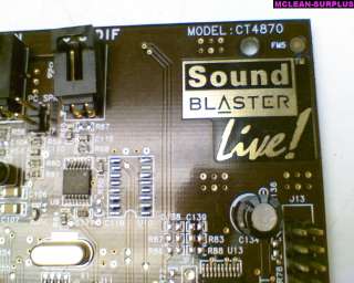 Creative Labs Sound Blaster Live 5.1 Sound Card CT4870  