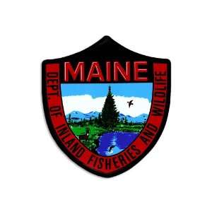 State of Maine Fish and Wildlife Shield Sticker 