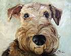MSSMITH Airedale dog terrier signed PRINT of original