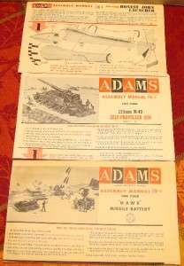 1950s Lot Adams & Revell Model Kit Parts & soldiers Hawk Missle 