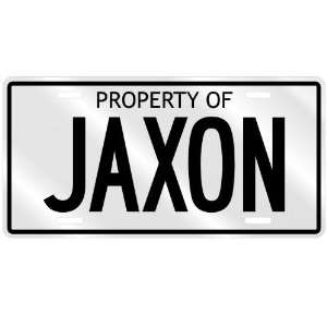 PROPERTY OF JAXON LICENSE PLATE SING NAME