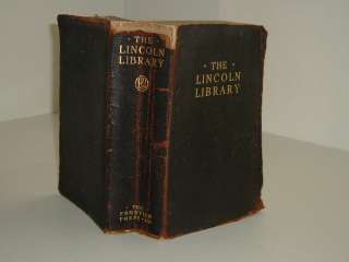 THE LINCOLN LIBRARY OF ESSENTIAL INFORMATION 1924 rare  