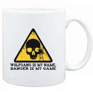  Mug White  Wolfgang is my name, danger is my game  Male 