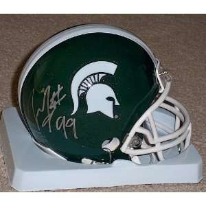  JEREL WORTHY SPARTANS SIGNED MINI HELMET COMES WITH COA 