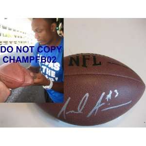 JERREL JERNIGAN,NEW YORK GIANTS,TROY,SIGNED NFL FOOTBALL WITH PROOF 
