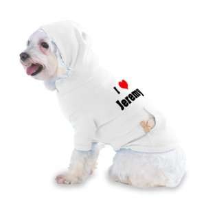  I Love/Heart Jeremy Hooded T Shirt for Dog or Cat X Small 