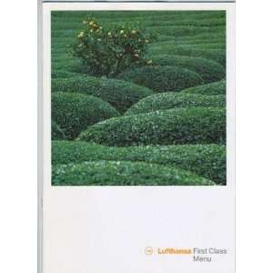  Lufthansa First Class Menu Tea Plantation Cover 1993 