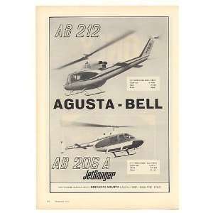   Bell AB212 AB206A JetRanger Helicopters Print Ad