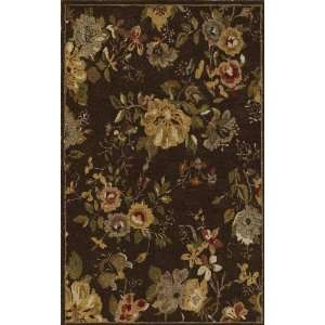 Jewel Chocolate Floral Transitional Wool Hand Tufted Area 
