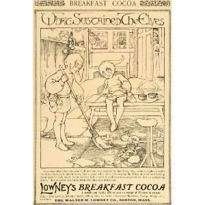  1904 Ad Lowneys Breakfast Cocoa Elves Cobbler Shop 