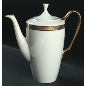  Lenox China Lowell (Gold Backstamp) Coffee Pot & Lid, Fine 