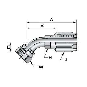  Parker 1id 1 5/16x12fm 45l 42series Jic37 Hose Ftg