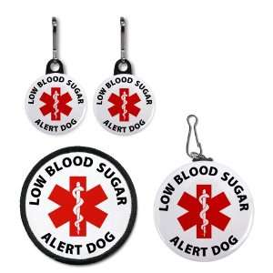 Creative Clam Alert Dog Low Blood Sugar Medical Alert Patch Tag Zipper 