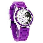 Justin Bieber Ladies Purple Rubber Strap Quartz Watch JB1135
