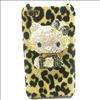 Bling 3D Rhinestone Hello Kitty Case for iphone 4 K5  