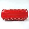 Authentic Celeb Chanel Red Patent Leather Classic Shoulder Bag  