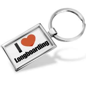  Keychain I Love Longboarding   Hand Made, Key chain ring 