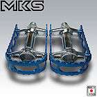 MKS (Mikashima) BM 7 pedals, Blue, 9/16 Old School BMX 
