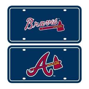  Atlanta Braves Dual Logo Halographic License Plate 