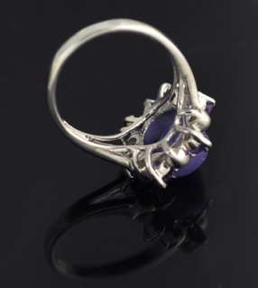 Lavender Jade Purple Amethyst Sterling Silver 925 Ring  