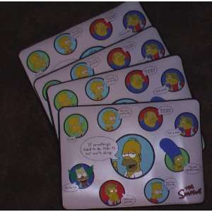  Simpsons dining placemats Set of 4 