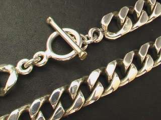 Mexican 925 Sterling Silver Chain Necklace. 21, 295g  