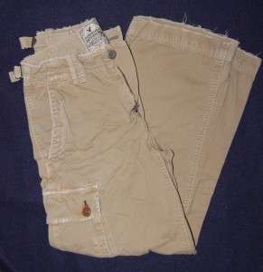 AMERICAN EAGLE Mens Classic Khaki AE Cargo Pants w Pockets Size 28 X 