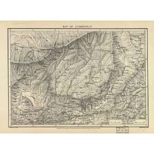  1881 Map of Kafiristan / H. Sharbau, R.G.S. del.