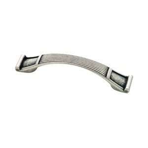  96mm Ribbed Center Pull, OLD SILVER