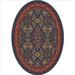  Pastiche Kamil Blue Grey Oval Rug Size Oval 54 x 78 