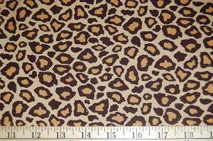 Kaufman Fabric Metro Living Jaguar Leopard Print 1 yd  