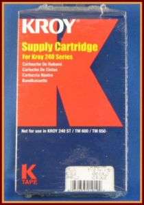 Kroy 240 Series Supply Cartridge 2227535 Black on Red  