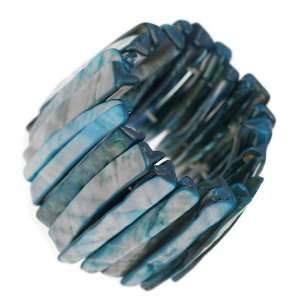  Kayleigh Turquoise Elasticated Shell Bracelet Jewelry