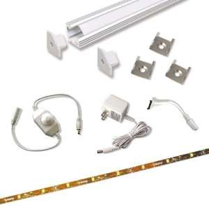  LED Strip Light with Aluminum Channel Kit   warm white 
