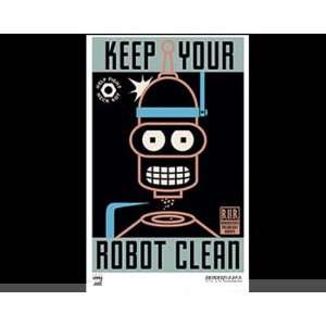  Futurama Keep your Robot Clean Giclee on Paper 22 x 16 