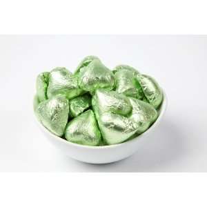 Leaf Green Foiled Milk Chocolate Hearts Grocery & Gourmet Food
