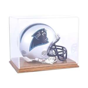  Oak Mini Helmet Panthers Logo Display Case Sports 