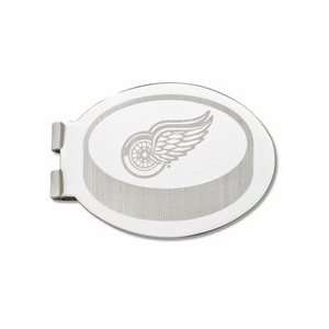   Red Wings Silver Plated Laser Engraved Money Clip