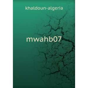 mwahb07 khaldoun algeria  Books