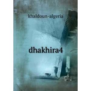  dhakhira4 khaldoun algeria Books