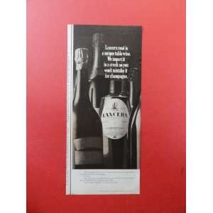 Lancers wine.1967 Print Ad. (crocks of wine) Original Vintage Magazine 