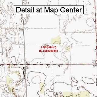 USGS Topographic Quadrangle Map   Laingsburg, Michigan (Folded 