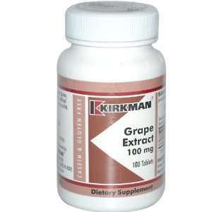  Kirkman Labs, Grape Extract, 100 mg, 100 Tablets Health 