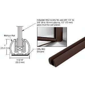 CRL Matte Bronze Bottom Rail Only for the Aluminum Windscreen System 