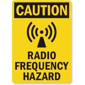  Caution Radio Frequency Hazard (with graphic) Laminated 