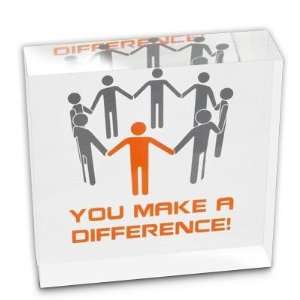  You Make A Difference Acrylic Desk Cube