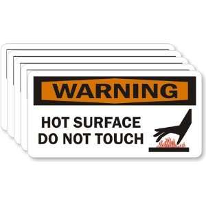  Warning Hot Surface Do Not Touch (small) Laminated Vinyl 